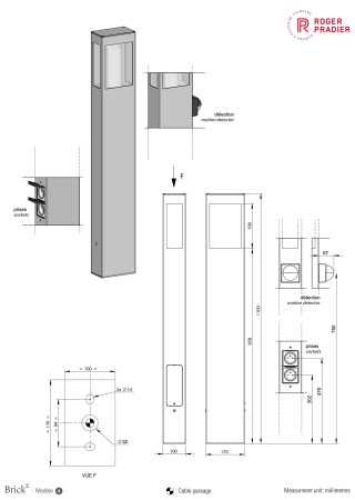 Designer Aussenleuchte 110cm